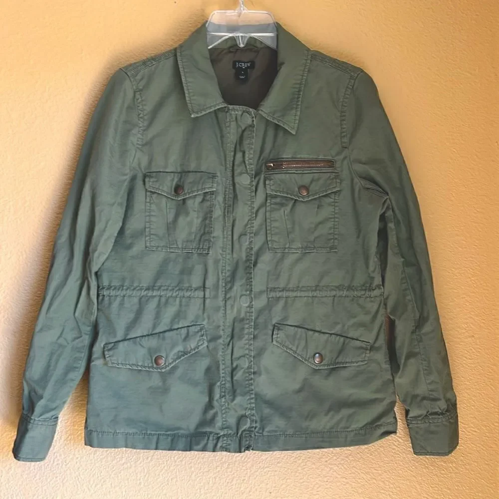 J Crew Jacket Cargo Utility Military‎ style S